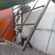 structure métallique du mur inclinable